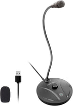 JOUNIVO USB Microphone for Computer, PC/Laptop Mic, Mute Button with LED Indicator, 360 Degree Gooseneck Design, Desktop Microphone for Streaming, Recording, Dictation, Podcasting, YouTube, JV610PRO