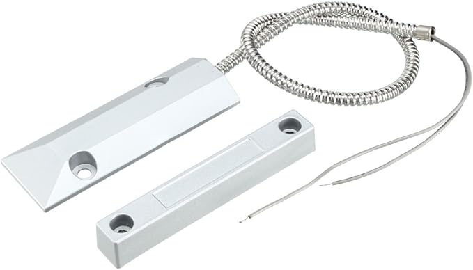 uxcell Rolling Door Contact Magnetic Reed Switch Alarm with 2 Wires for N.C. Applications OC-55