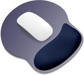 ITNRSIIET Ergonomic Mouse Pad with Wider Memory Foam Wrist Rest +17% - Curved Cushion Reduces Pressure 20%, Pain Relief, Non-Slip, Smooth, Cute Colors, 9.85 x 9 in, Gray Blue Gradient