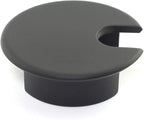 HJ Garden 1pc 1-3/8 inch (35mm) Desk Wire Cord Cable Grommets Hole Cover for Office PC Desk Cable Cord Organizer Zinc Alloy Cover Black