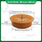 2 Pcs Desk Grommet 2-3/8" / 60 mm, Desk Hole Cover for Cables Brown, Cable Grommet ABS Plastic, Desk Hole Grommet for Home & Office Pc, Detachable Cable Cord Organizer
