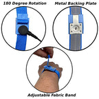 RubberStat Dual Layer ESD Compliant Workstation Rubber Table Mat Kit, Soldering, Cell Phone Repair, with Wrist Strap Set and Ground Cord - 24"x60" Grey