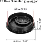 uxcell Cable Hole Cover, 2.1Inch/53.5mm Zinc Alloy Desk Wire Cord Cable Grommets Hole Cover for Office PC Desk Cable Cord Organizer, 4 Pcs Black