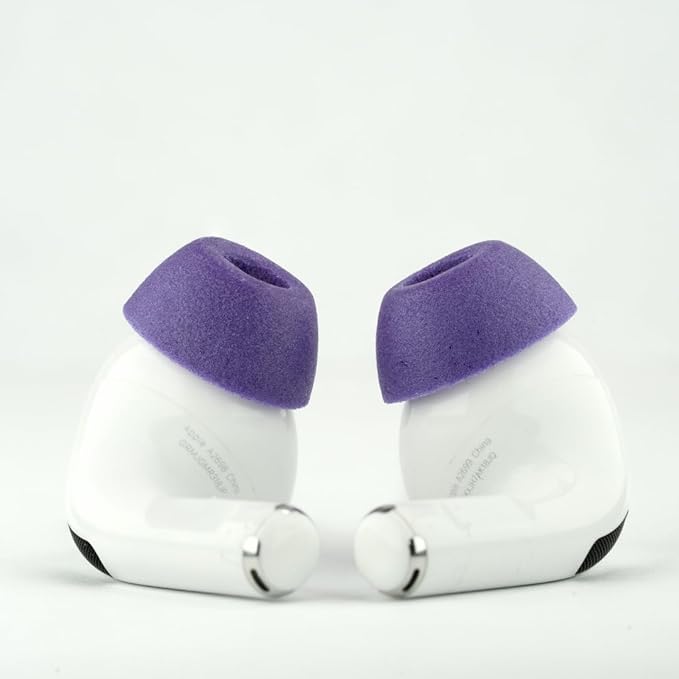 Comply TrueGrip MAX | Premium Memory Foam Replacement Earbud Tips for Apple AirPods Pro 1 & 2 | Long Lasting Comfort, MAX Durability, Secure Fit, Superior Noise Isolation| Purple (Medium) (3 Pairs)