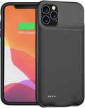 Battery Case for iPhone 11 Pro Max, 10000mAh Ultra Thin Portable Protective Smart Charging Case Compatible with iPhone 11 Pro Max (6.5 inch) Rechargeable Extended Battery Charger (Black)