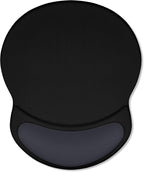 ITNRSIIET Ergonomic Mouse Pad with Comfort Gel Wrist Rest, Non-Slip PU Base, Smooth Textured Surface, Reduces Hand Fatigue & Wrist Pain, 8.7 x 7.2 Inch for Office Gaming Home, Black Gray Gradient