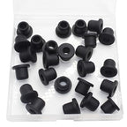 25 Pcs 3/8" Drill Hole, 1/4" ID Silicone Rubber Grommets for Wiring, Top Hat Grommets for Tubes Cables, Waterproof L-Shape O-Ring Seal Hose Gasket in Hydroponic Irrigation Systems