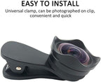 Andoer 4K Smartphone Camera Lens 0.45X Wide Angle 15X Macro Phone Lens with Universal Clip