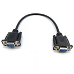 DB9 Female to VGA Female 15Pin Three-Row Signal Transmission Cable, VGA to DB9 Serial RS232 Data Cable for Mutual Transmission of Signals Between 9Pin Video Devices and Computers (5 Meter)