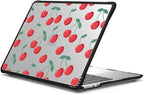 CASETiFY Impact MacBook Air 13.6" (M2-M4) Case [Cushioned Impact Corners/Scratch-Resistant/Anti-Slip Grip] - Cherries - Clear Black
