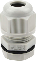 XHF 50 Pcs 3/8" IP68 Strain Relief Nylon Cord Grip Waterproof NPT Cable Glands Adjustable UL Listed and RoHS Compliant(Grey)