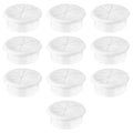 2" White Desk Grommet, JTemgle Flexible Cable Grommet Rubber Cable Hole Cover Wire Organizer Caps Desktop Cord Management for Home Office TV Stands Tabletops, 10 Pieces