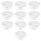 2" White Desk Grommet, JTemgle Flexible Cable Grommet Rubber Cable Hole Cover Wire Organizer Caps Desktop Cord Management for Home Office TV Stands Tabletops, 10 Pieces