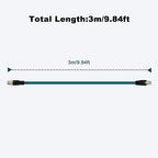 Alvin's Cables M12 8 Pin Male to RJ45 Shielded Ethernet Cable M12 X Coded 8 Position Cat6a Cable for Cognex Industrial Camera 9.8ft/3M
