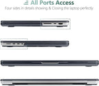 DONGKE for M4 MacBook Pro 16 Inch Case 2024 2023 2021 A3403 A3186 M3 A2991 M2 A2780 M1 A2485 Pro/Max Chip, Plastic Hard Shell Case & Keyboard Cover for Mac Pro 16 with Touch ID, Ink Flower