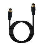 S Video Cable, S-Video Cable 4 pin Connector Male to Male Gold Plated Compatible with DVD Player, Home Theater, DSS receivers, VCRs, DVRs/PVRs - 3.28FT