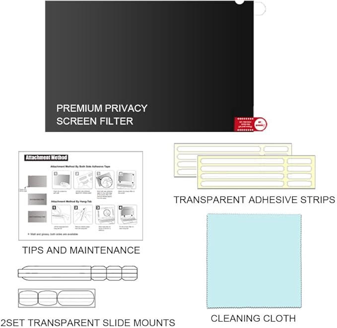 19 Inch - 5:4 Aspect Ratio - Computer Privacy Screen Filter for Standard Square Monitor - Anti-Glare - Anti-Scratch Protector Film - Protects Your Eyes from Harmful Glare and Blue Light