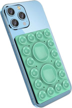 Silicone Suction Phone Holder Mount,Silicon Adhesive Phone Accessory for iPhone and Android, Hands-Free Mirror Shower Phone Holder,TikTok Videos and Selfies (Green, Single Sided)