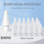Replacement Tips for Pencil 1st Generation/ 2nd Generation/Pro Tips, iPencil Nibs Accessories for Apple Pen 1/2 Gen(16 Pack)