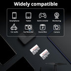 2 Pack TF Card 8GB with Adapter, High Speed Memory Card, UHS-I C10 A1 Memory TF Card for Tablet/Mobile Phone/Camera/Car Audio/Game Console (TF183 White Gray 8GB)