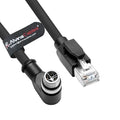 Alvin's Cables M12 X-Code 8 Pin Male to RJ45 Ethernet Cable for Cognex Keyence Camera, High-Flex Cat6a Cable for Industrial Automation, Fieldbus Module, Robotics, Right Angle 3.3ft/1m
