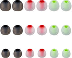 Earbud Tips Soft Silicone Earbuds Replacement Tips Fit for in-Ear Headphones(Inner Hole from 3.8mm - 4.2mm Earphones) 9 Pairs S/M/L