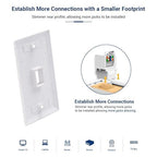 20-Pack Cat6 Tool-Less RJ45 Keystone Jack, No Punch-Down Tool Required Module Coupler (Not Compatible with Patch Panel), White