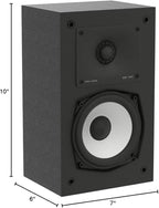 Polk Monitor XT15 Pair of Bookshelf or Surround Speakers - Hi-Res Audio Certified, Dolby Atmos & DTS:X Compatible, 1" Terylene Tweeter & 5.25" Dynamically Balanced Woofer (Pair, Midnight Black)