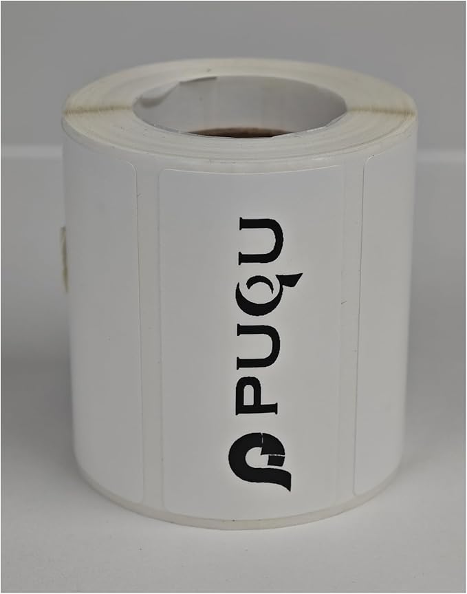 PUQU 30x15mm Direct Thermal Sticker Labels, Self-Adhesive All-Purpose Label Maker Tape, Compatible with AQ Series Label Printer, Refills Standard Laminated Office Labeling, 1 Roll of 400 Labels