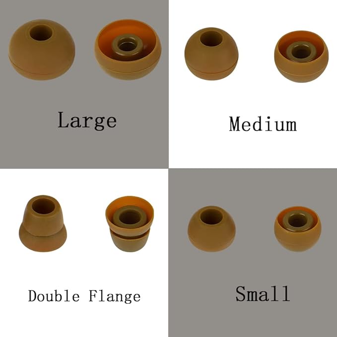 Silicone Replacement Earbud Tips Eartips Earbuds Eargels Compatible with Powerbeats 1/2/3 Wireless Beats by Dre Headphones,4 Pairs Earbud Cap(Brown)