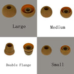 Silicone Replacement Earbud Tips Eartips Earbuds Eargels Compatible with Powerbeats 1/2/3 Wireless Beats by Dre Headphones,4 Pairs Earbud Cap(Brown)