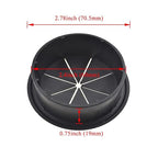 HAHIYO 2Pcs 2.4Inch/60mm Black ABS Plastic Eight-petaled Desk Grommet Wire Grommet Cable Management Cord Hole Cover Desk Wire Hole Insert Wire Organizer for Computer Office Home School Equipment