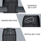 Cell Phone Holster for iPhone 17 16 15 14 13 Pro Max, 17 Air, 16 15Plus, Galaxy Z Fold 7 6 S25 S24 Ultra Plus A16 A36 5G Case with Belt Clip Belt Holder Pouch (Fits Phone with Otterbox Case on) Black