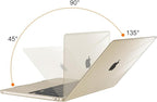 MOSISO Compatible with MacBook Air 13 inch Case 2025 2024 2023 2022 M4 A3240 M3 A3113 M2 A2681, Plastic Hard Shell&Keyboard Cover&Screen Film&Type C for MacBook Air 13.6 inch Case, Crystal Starlight