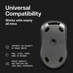 Wallhack UHMW-PE Pill Mouse Skates | Premium Universal Skates for Gaming Mice | Ultra-Smooth Glide on Cloth & Glass Pads | Customize Speed & Control | Durable, Easy to Apply | Black 7mm x 14mm