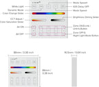 BTF-LIGHTING 4 Zones RGB RGBW RGBCCT Wireless 2.4G RF Wall Mounted Smart Panel Remote Powered by 2XAAA Batteries 3V Work with DR04W WB5 LM052 LM053 C03RF C04RF C05RF C03W C04W C05W Controller