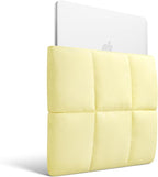 Comfyable Puffy Laptop Sleeve 13 Inch 14 Inch, Quilted Puffer Laptop Carrying Case, Pillow Case Compatible with MacBook Air M4 2025 M3 M2 M1, MacBook Pro M4 Pro/Max, Butter Yellow