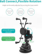 Strg Car Tablet Mount with Suction Cup Mount Base for 6" Tablets, Car Tablet Holder for Car Truck Vehicle Windshields Window and More Smooth Surface