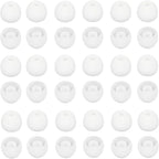 36 Pieces Large Earbud Tips Soft and Comfortable Silicone Earbud Tips Ear Bud Replacement Pieces Silicone Fit Most in-Ear Headphones，Inner Hole 3.8mm -5.5mm，Large White Earbuds Silicone Tips