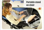 Computer Keyboard Stand Laptop Mouse Mount for Workstation Video Gaming, Installed to Chair or Any Round Bar with Maximum 1.96 inch Diagonal Thickness