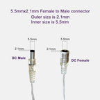 12V DC Sensitive Dimmer Switch for Led Light, Unique Female Male Led Dimmer Controller with 1 Female Power Jack Adapter, Brightness Adjustable for LED Strip Light, Neon Light, Neon Sign