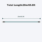 Alvin's Cables M12 8 Pin Male to RJ45 Shielded Ethernet Cable M12 X Coded 8 Position Cat6a Cable for Cognex Industrial Camera 20M/65.6ft