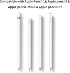 Replacement Tips for Apple Pencil, Upgraded Mix iPencil Tip for iPad Pro/USB-C / 1st Gen / 2nd Generation, Needle Pencil Tips with Case - Clear 4 Pack