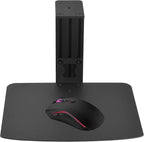 Metal Clamp-on Adjustable Computer Mouse Pad and Device Holder for Desks, Metal Computer Mouse Desk Mount Pad, 10.63" x 8.66" Ergonomic Desk Extender Tray, Fits up to 4 Inch Desktops, Black
