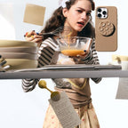 PopSockets Suck-Up™ Suction Grip & Stand, 3-in-1 MagSafe Phone Mount for iPhone, Strong Hold on Mirrors & Glass, Swappable Top, Portable & Reusable - Latte