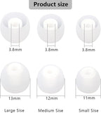 Earbud Replacement Tips Silicone Earbud Tips Ear Tips Fit for in-Ear Headphones (Inner Hole 3.8mm -5.1mm) Earbud Rubber Tips Earbud Covers 9 Pairs