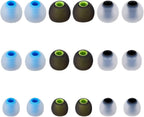 Earbud Tips Soft Silicone Earbuds Replacement Tips Fit for in-Ear Headphones(Inner Hole from 3.8mm - 4.2mm Earphones) 9 Pairs S/M/L
