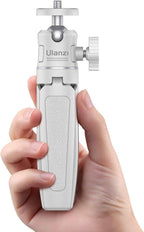 ULANZI Extension Pole Tripod, Mini Selfie Stick Tripod Stand Handle Grip for iPhone 13 Pro Max Samsung OnePlus Google Smartphone Canon G7X Mark III Sony RX100 VII A6400 Cameras Vlogging (Off-White)