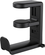Adjustable Headphone Stand Holder - Universal Desktop Organizer for Gaming/Office Setup - Durable & Lightweight Design - Easy Installation - Modern Accessory - Black