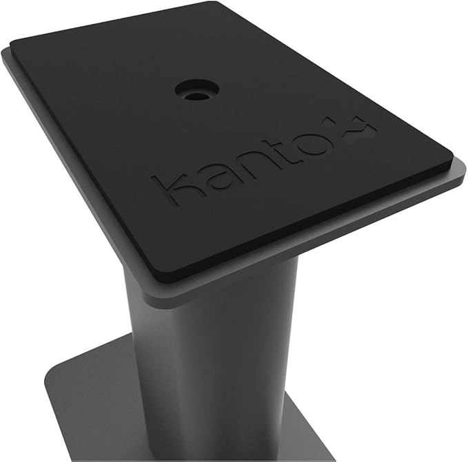 Kanto YU6 Powered Bookshelf Speakers with Bluetooth (Matte Black) with SP9 Desktop Stands (Black)